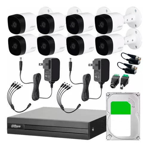 Kit Cctv Dvr 8 Ch 2mp Wizsense 8 Camaras Metalicas + Hdd 3tb