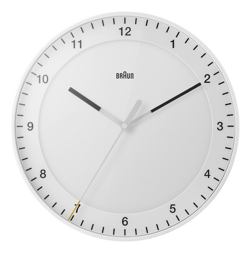 Reloj De Pared Braun Bc17w, Diseño Silencioso, Mango De Barr
