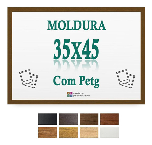 Moldura Marrom 35x45 Cm Para Quadro Pôster Painel Arte Petg