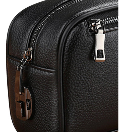 Bolso De Mano Para Hombre De Gran Negro Con Cerradura