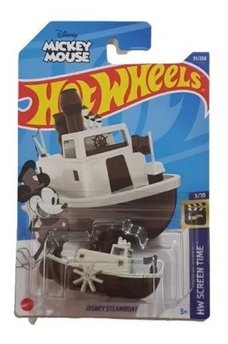 Imagen 2 de 2 de Hot Wheels Disney Steamboat Mickey Mouse 35/250 2022 S Time