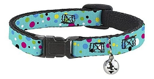 Cat Collar Breakaway Dots Seafoam Green Multi Pastel 8 To 12