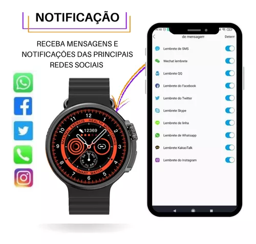 Relogio Digital Smartwatch Lançamento C/ Nfc Para Pagamento