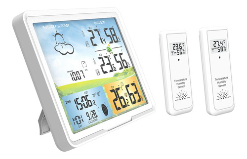 Estación Meteorológica 2 Sensores Termómetro Humedad Reloj