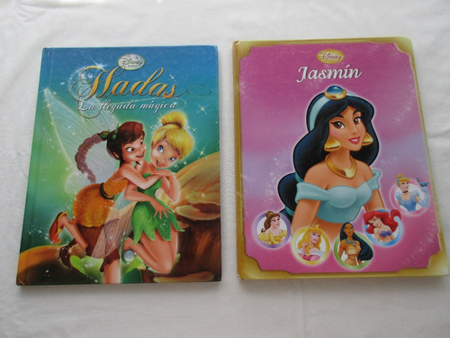 Dos Libros De Disney De Tapa Dura: Jazmín Y Hadas, La Llegad