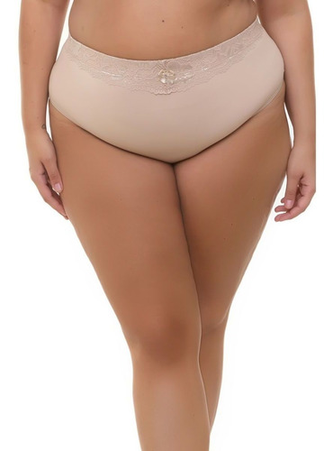 Kit 10 Tangas Com Detalhe Renda Microfibra Bruvi Plus Size