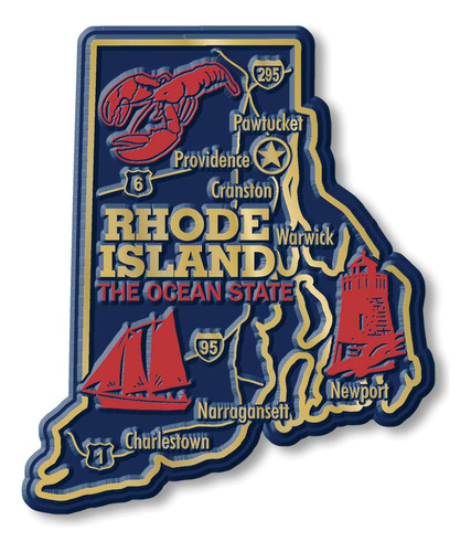 Iman Gigante Del Mapa Del Estado - Rhode Island
