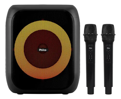 Caixa De Som Amplificada Philco Extreme Bluetooth 53 480w 2 Microfones Tws Flash Light Bateria Recarregavel Pcx4801