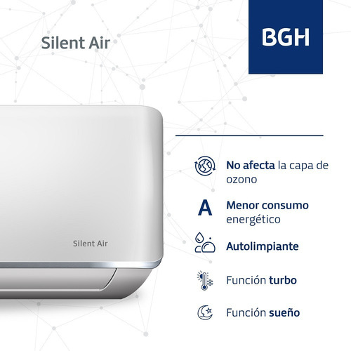 Aire Acondicionado Split Bgh 3450w 2967 Frigorías Frío Calor Blanco