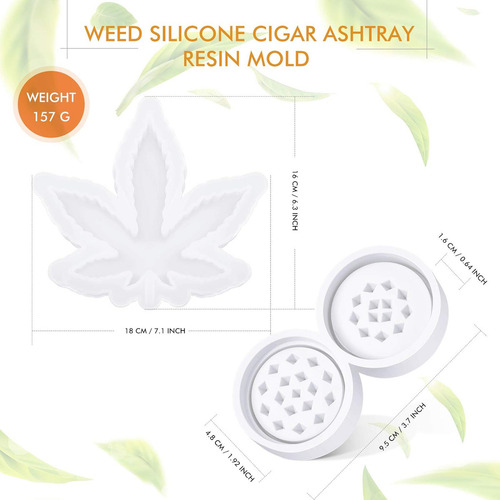 Molde Resina Silicona Hoja Arce Molde Resina Grinder
