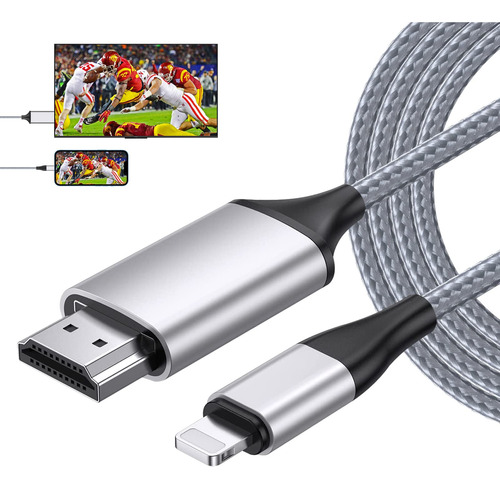 Lulaven Cable Hdmi Para iPhone De 13.2 Pies, Pantalla De Sin