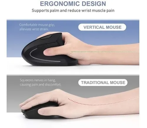 Mouse Gamer Vertical Inalámbrico Recargable Weibo Wb-881