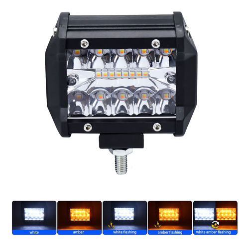 Neblinero Led Cubo 60w Doble Color + Estrobo 2en1 