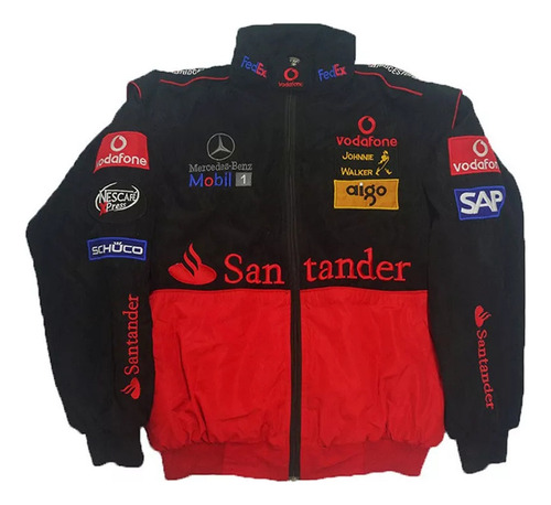 Chaqueta Moto Retro Ferrari Team Otoño Racing Embroidered