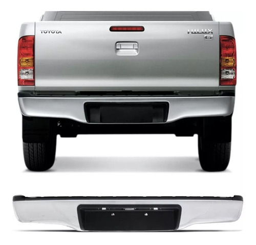 Imagem 2 de 7 de Parachoque Traseiro Hilux 06 07 08 2009 2010 2011 2012 2013