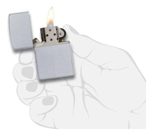 Imagem 6 de 8 de Isqueiro Zippo 205 Classic Metal Satin Original Com Fluido
