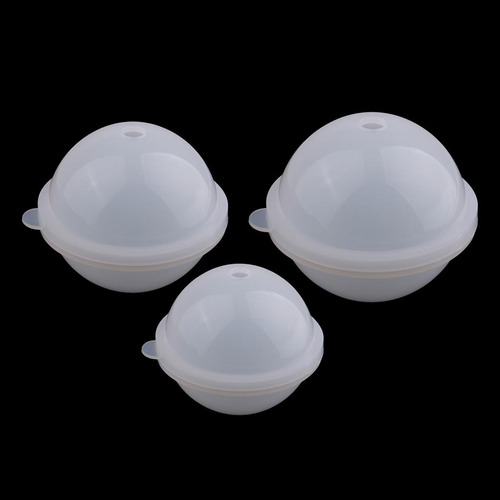 Molde De Bola De Esfera Diy De Silicona De 3 Piezas Para