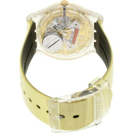 Reloj Swatch Para Mujer Suok120 Dorado Correa De Cuero