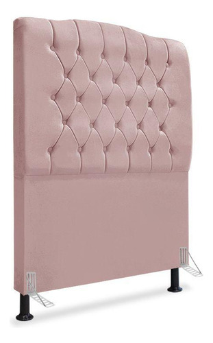 Cabeceira De Cama Box Solteiro 90 Cm Dunas - Veludo Rose