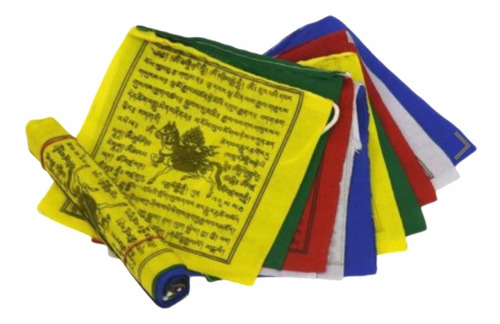 Bandera Tibetana De Algodón 12x17 Cm ( 1,2 Metros Longitud )