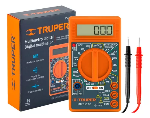 Multimetro Digital Truper 10400 Escolar