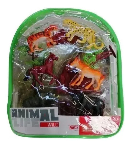 Animal Life Mochila Set X6 Animales+ Acc Ik0120 Full