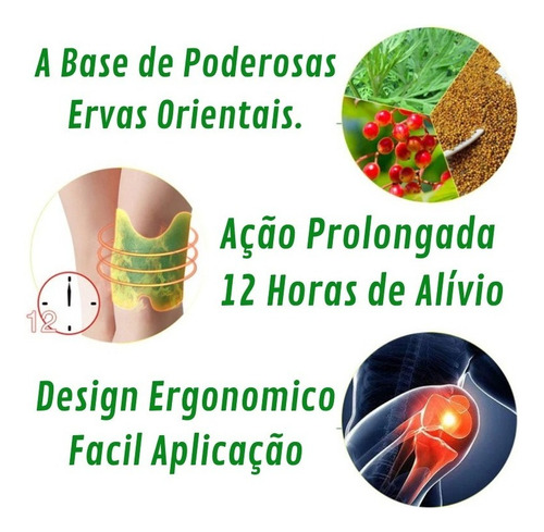 Adesivos Alivio Dor Joelho Pescoco Lombar Tornozelo 10 Und