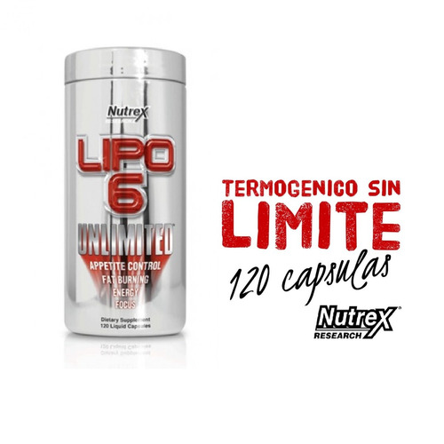 Lipo6 Unlimited 120 Cápsulas Nutrex- Fat Burning +++++