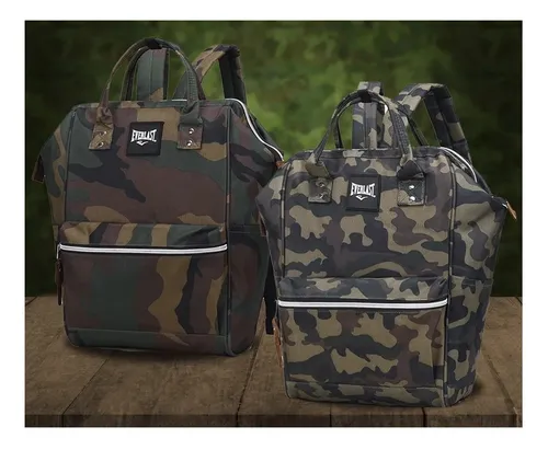 Mochila Cartera Camuflada Everlast Mujer Urbana Dama Moda
