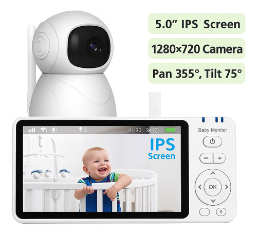 Baba Eletronica Baby Monitor Abm570 Rotação E Canções Ninar