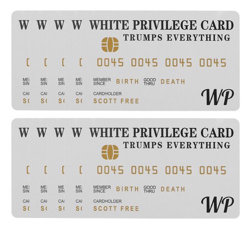 10 Unidades De Tarjetas Privilege Blancas Trumps Everything
