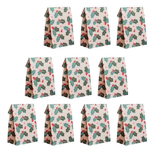 10 Bolsas Para Envolver Y Dulces, Bolsas De Verde Y