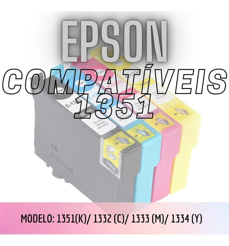 Kit 4 Cartuchos Compatíveis Epson Tx125/135/133/123/25