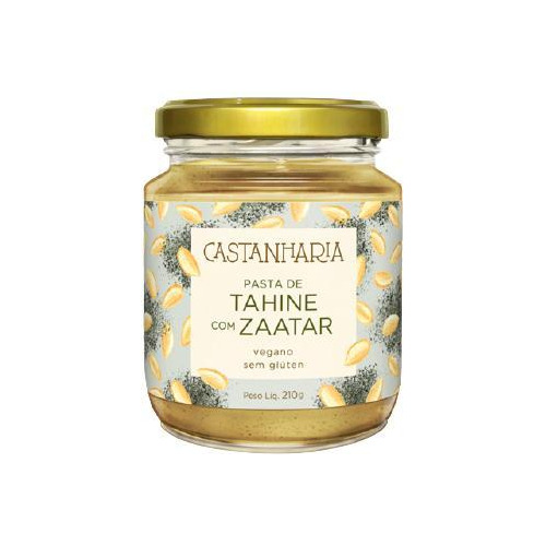 Kit 2x: Pasta Tahine Com Zaatar Zero Açúcar Castanharia 210g