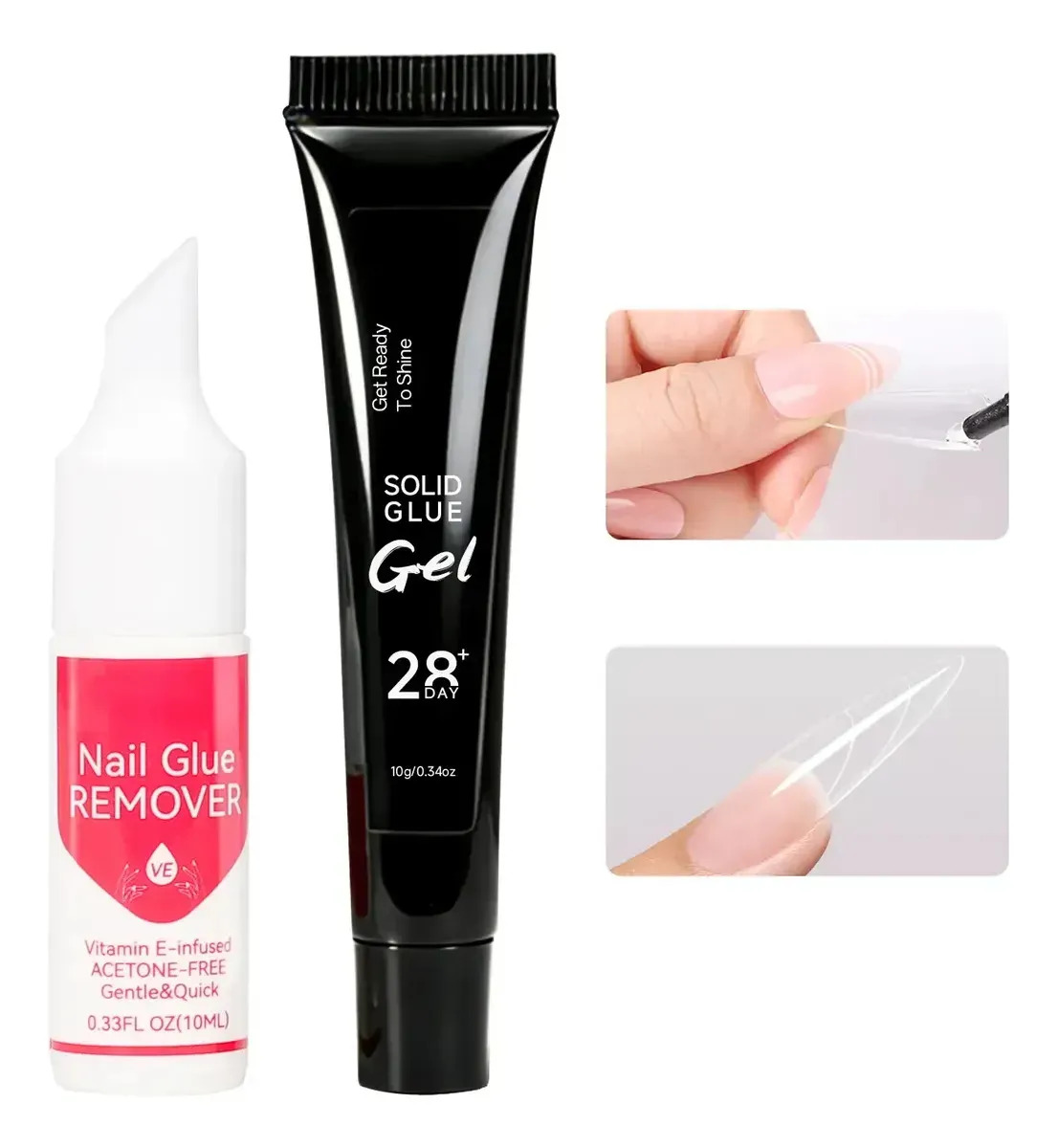 Cristal Glue Pegamento Cristales 10g Solido Uñas+removedor