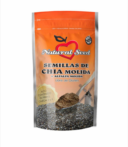 Semillas Chia Y Alfalfa Molida Natural Seed Sin Tacc X 250 G