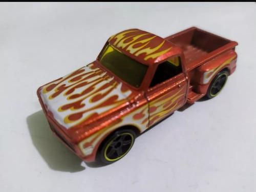 Hot Wheels 2014 Custom '69 Chevy Pickup Copper With Car