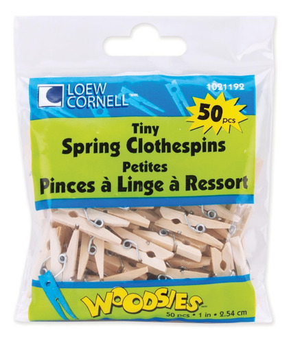Loew-cornell Woodsies Tiny Clothespins De Primavera  Pulgada