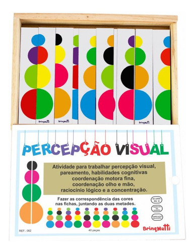 Jogo De Percepção Visual Raciocínio Lógico Brinquedo Educati