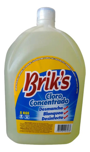 Cloro Brik's 5 Litros Liquido Multiusos