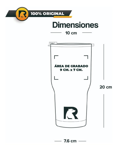 Imagen 9 de 10 de Termos Rtic Personalizados Laser Para Regalos 14 De Febrero
