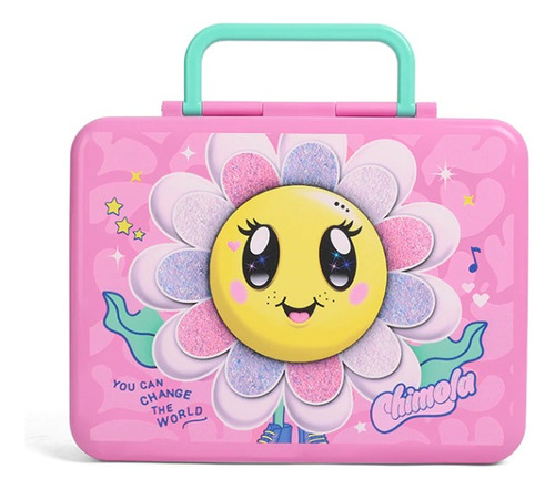 Lunchera Lunchbox Flor Bt132 Chimola Color Rosa Y Verde Flower Flor