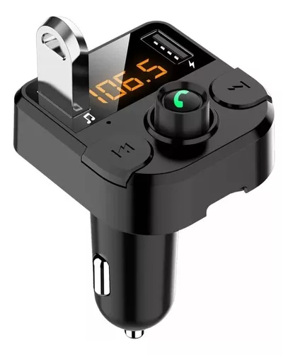  Coche Bluetooth 5.0 inalámbrico manos libres coche transmisor  FM receptor Radio MP3 adaptador reproductor : Electrónica