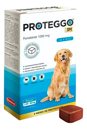 comprar Antipulga Masticable Proteggo Para Perros De 20 - 40 Kg