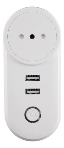 Enchufe 3 En Línea Macho A 3 Línea + 2 Usb Wifi Tuya 1600w