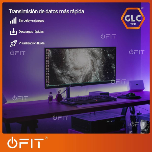 Imagen 6 de 11 de Patch Cord Utp Glc Cat 6 De 1.80 Metros