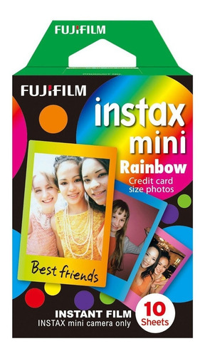 Filme Instantâneo Fuji Instax Mini Rainbow Caixa 10 Fotos 