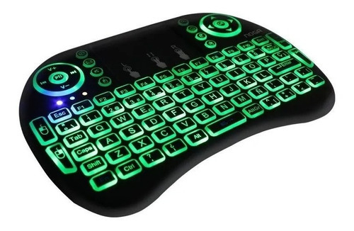 Mini Teclado Inalambrico Noganet Nkb-k2rgb Smart Tv Pc Rgb Teclado Negro Idioma Inglés US