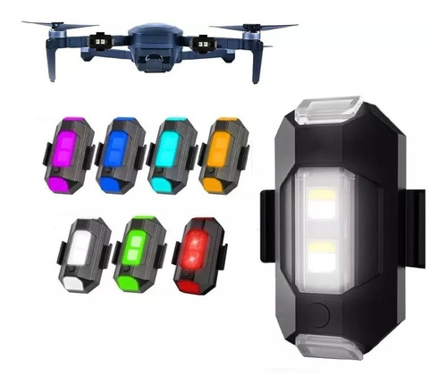 Imagen 3 de 10 de 8x Luz Led Mini Drone Auto Moto Multicolor Fijo/ Strober