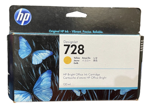 Cartucho Hp Designjet 728 Amarillo 130 Ml Mas Regalo!